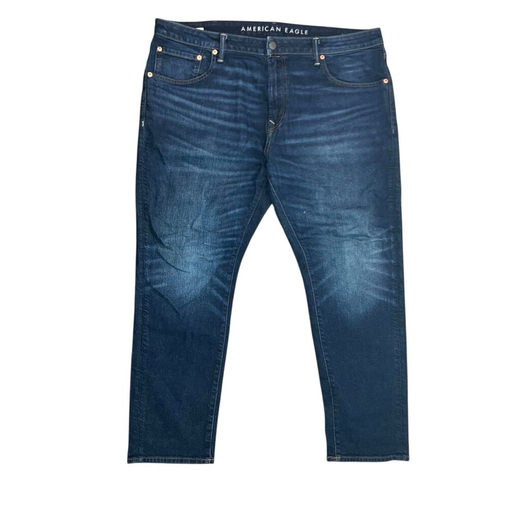American Eagle Jeans‎ Mens Blue Denim Athletic Fit Straight Medium Wash 40 x 28
